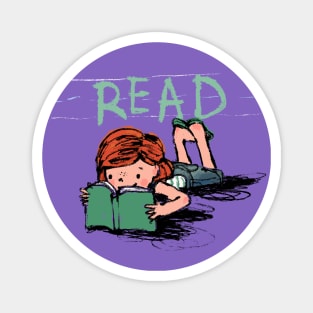 Girl Reading - READ Design Magnet